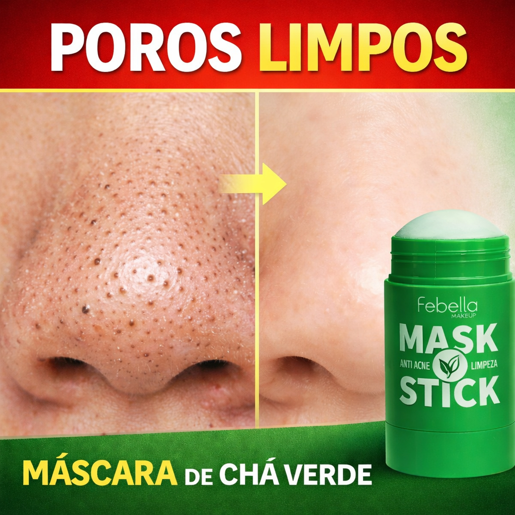 Mascara Anti Acne Remover Cravo Hidratante Beleza Na Pele Facial Clareador Febella Clean Face  Verde
