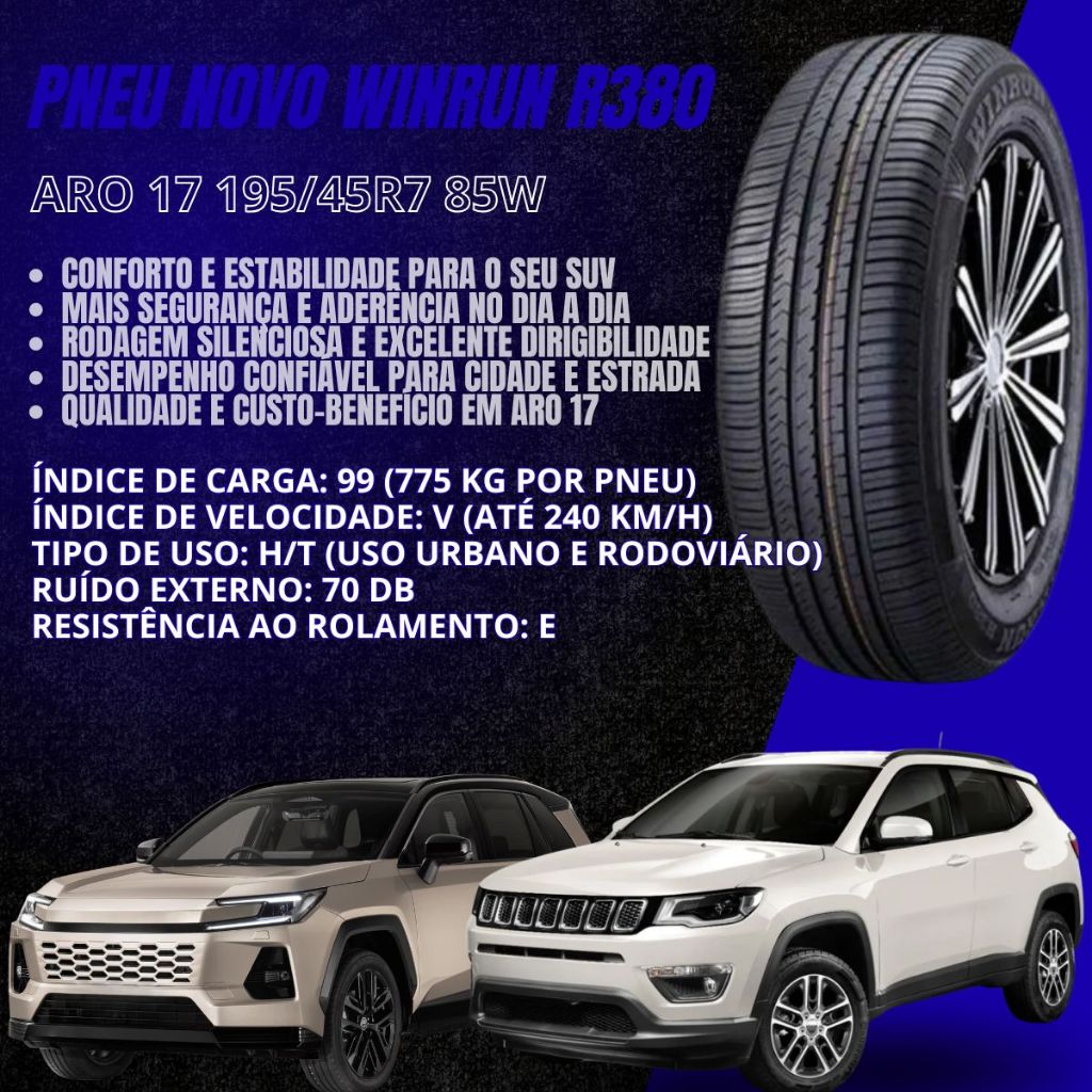Pneu Novo Winrun R380 Aro 17 225/60R17 99V