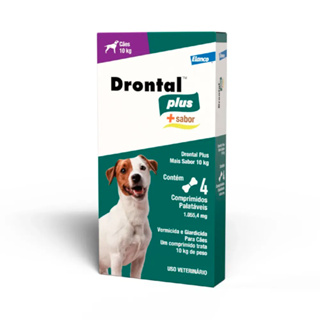 Vermifugo Drontal Plus Carne Cães 10kg - 4 Comprimidos em Oferta na Shopee