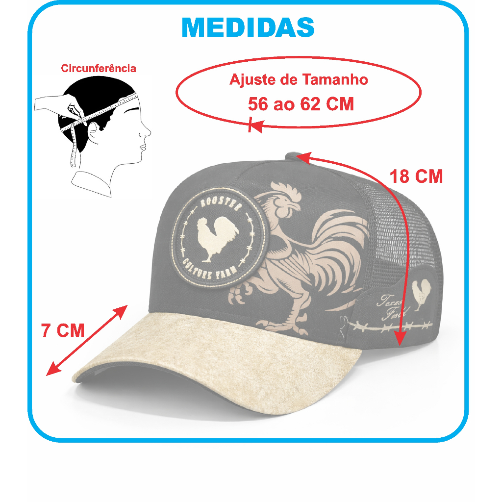 Boné Texas Field Original Trucker Tela Respirável Confortável Estilo Country Sertanejo Agro galo — imagem 2 de 2