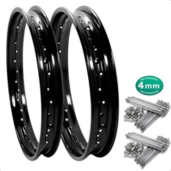 Par Aro Preto Aço Preto Bros 160 Xre 190 Esdd C/ Raios 4mm Cromado