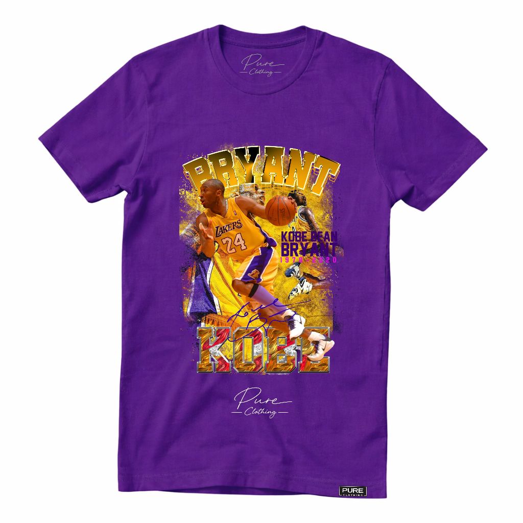 Camiseta Básica Premium Casual Kobe Bryant Lakers NBA 100% Algodão Unissex - #28 Basquete