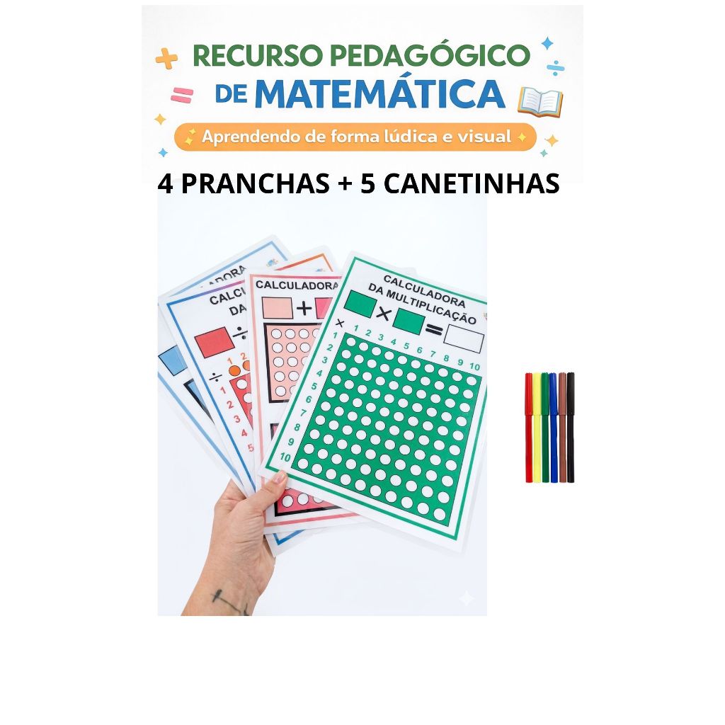 Recurso Pedagógico de Matemática C/ canetinhas