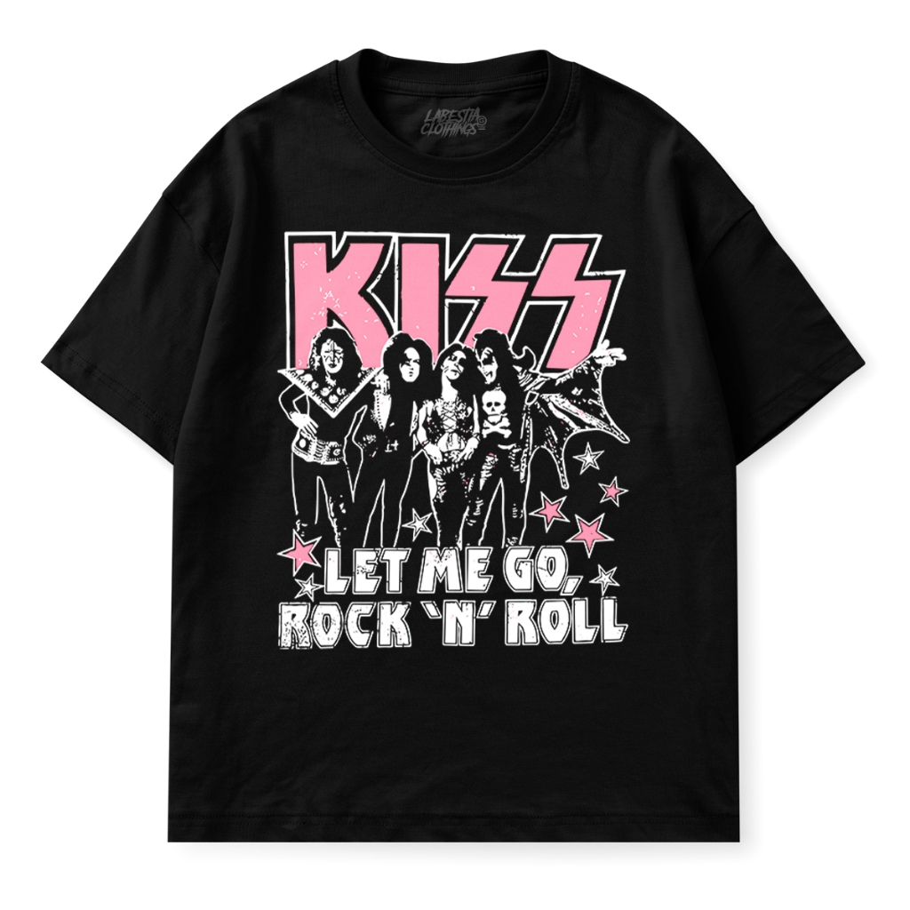 Camiseta Banda Kiss Frente Estampada Estilo Heavy Metal 100% Algodão  Tamanhos Disponíveis