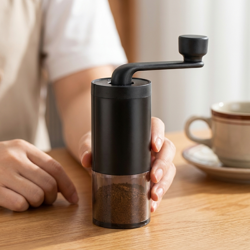 Moedor De Café Manual Portátil Moagem Ajustável Para Grãos Espresso Prensa Francesa Compacto Silencioso Acrílico