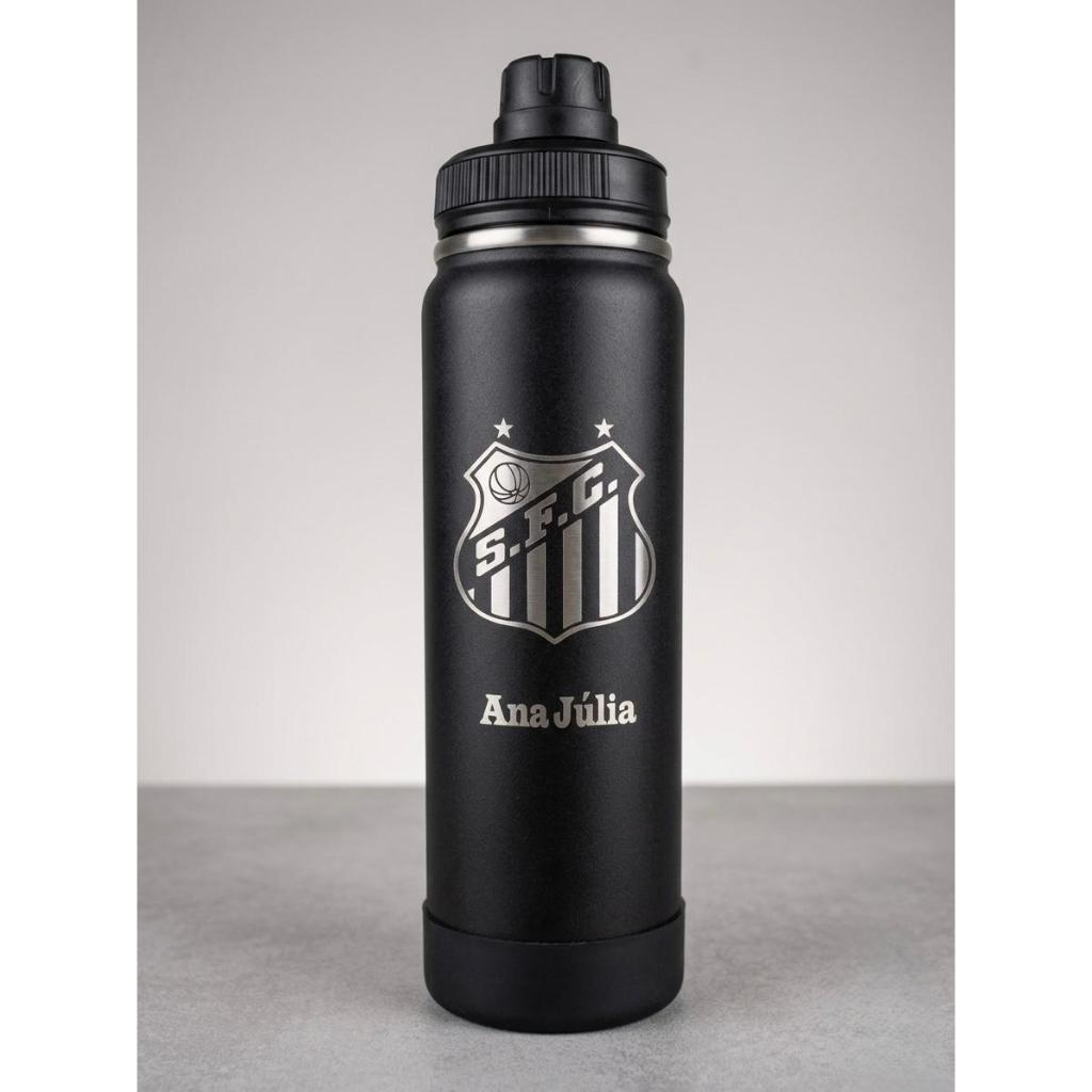 Garrafa Térmica Inox 800ml Personalizada com Nome/Logo Academia Escola Trabalho Quente e Frio
