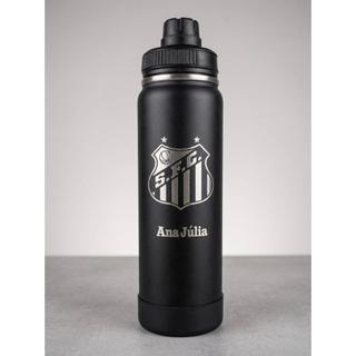 Garrafa Térmica Inox 800ml Personalizada com Nome/Logo Academia Escola Trabalho Quente e …