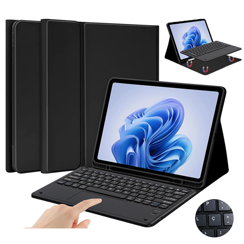 Capa com ABNT2 Teclado e Touchpad para Samsung Galaxy Tab S10 FE+ Plus (13.1")  