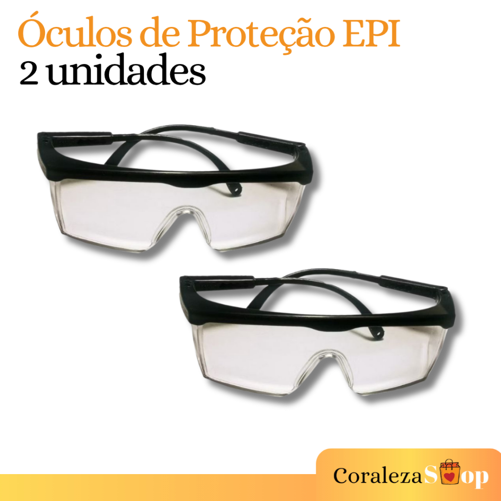 2 Óculos de Proteção - Sky Clear Delta Plus | EPI Lente Incolor de Policarbonato
