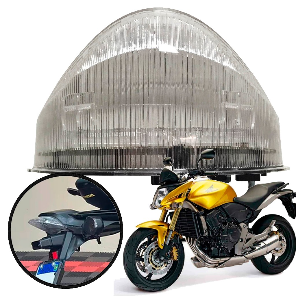 Lanterna Traseira Cb 600 Hornet 2008 2009 2010 2011 Lente Cristal