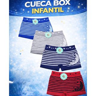 Cueca Boxer Microfibra Infantil Conforto Diário em Oferta na Shopee