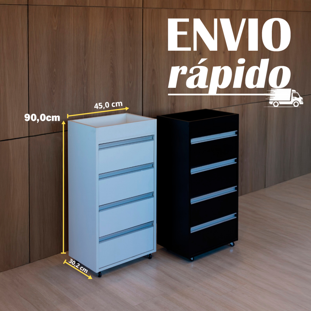 CARRINHO AUXILIAR MULTIUSO PARA SALÃO DE BELEZA - 100% MDF -  ENVIO MONTADO EM ATÉ 24HORAS em Oferta na Shopee