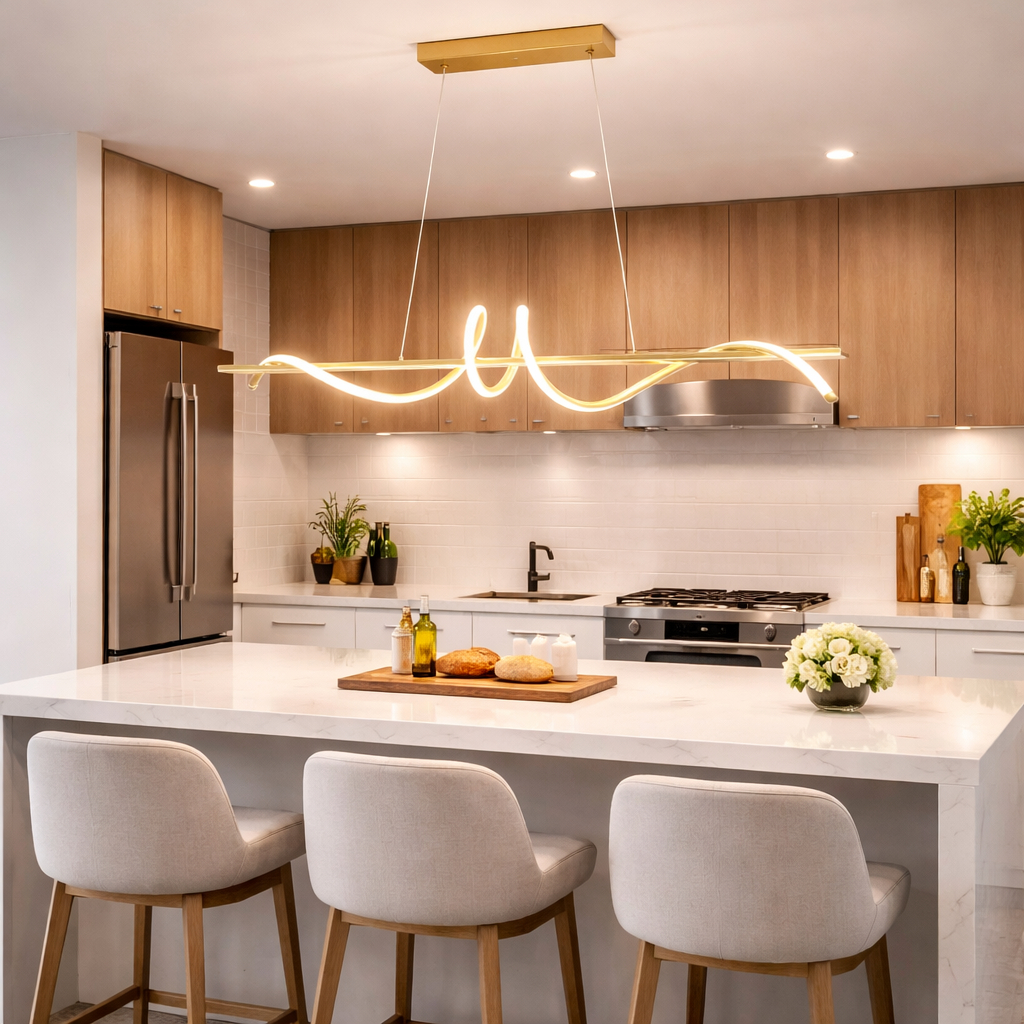 Lustre Pendente Decorativa Moderno Led 50w 3 cores