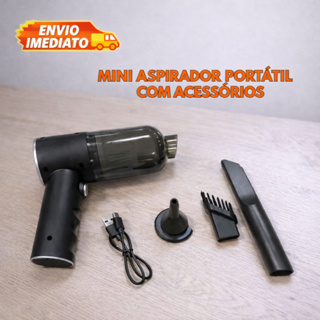 Mini Aspirador De Pó Soprador 4 em 1 Portátil Alta Potência  Recarregável Limpezas Carros Janelas Sofás Carpetes Gavetas em Oferta na Shopee