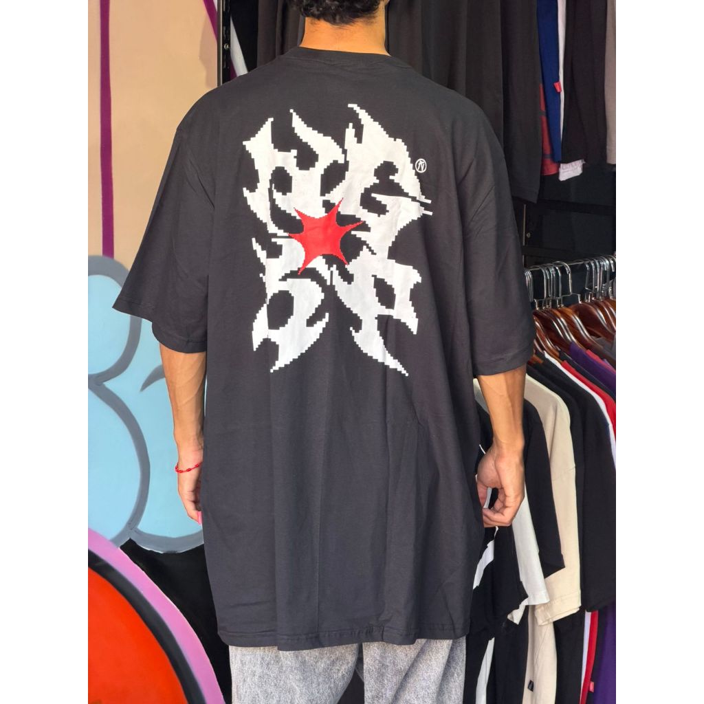 Camiseta Chronic Preta Big Grande plus size Anjo Bandido Promoção Skate novidade lançamento street