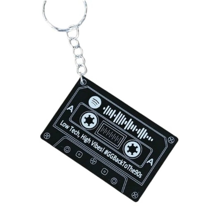 Chaveiro K7 texto personalizado - 20 a 50 unidades