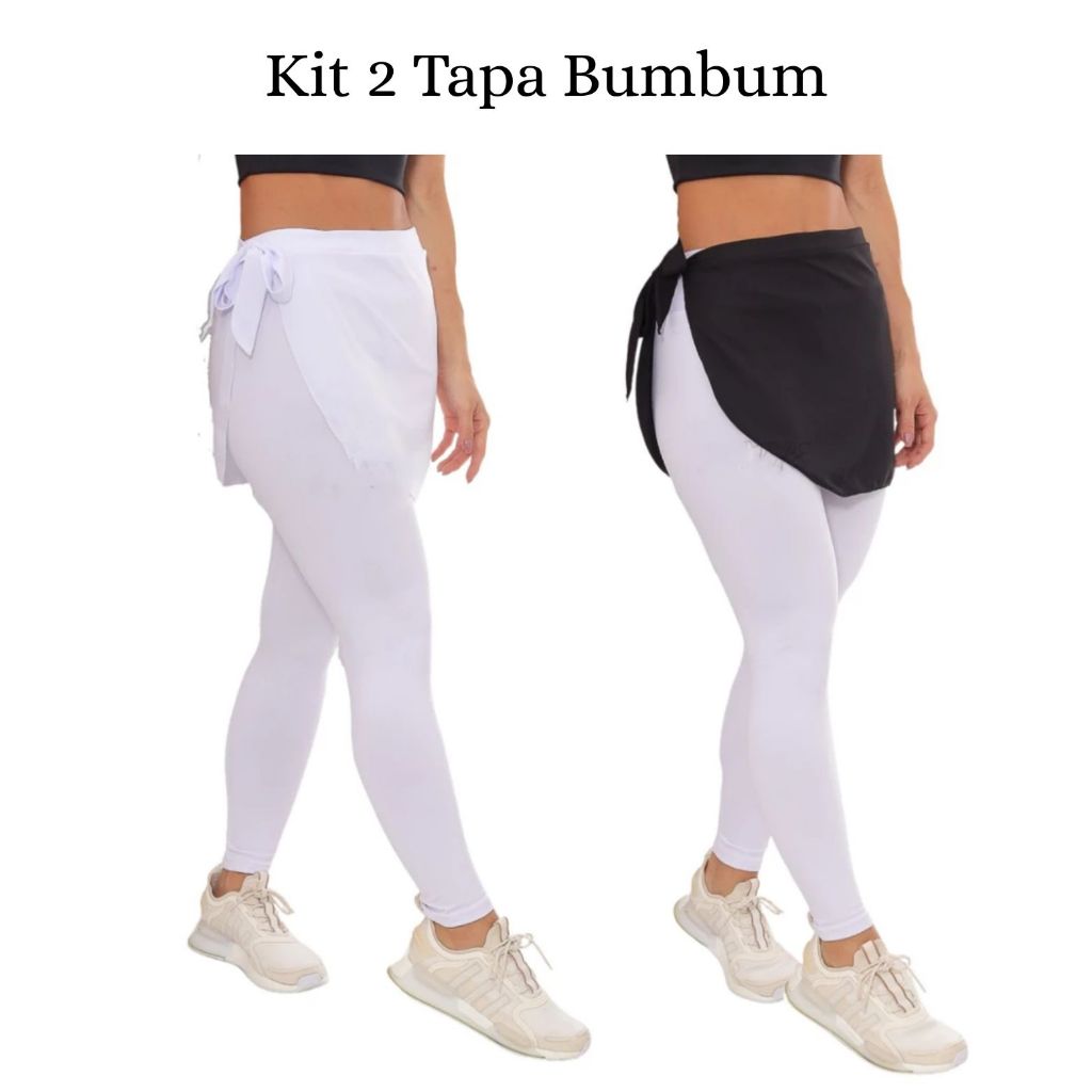 Kit 2 Tapa Bumbum Feminino Estilo Saia Fitness Academia Sobre Legging Treino Moda Esportiva Conforto