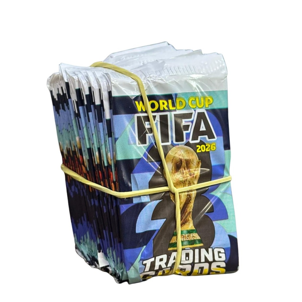 Kit 200 Cards Copa do Mundo Fifa 2026 Futebol 50 Pacotinhos Fechados Para Bater Bafo Trocar Cartas