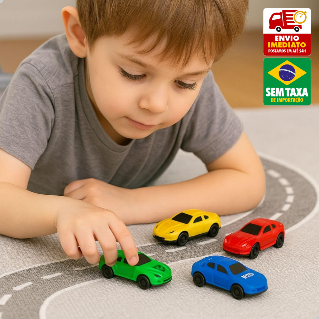 Carrinhos Brinquedo Kit 20 Miniaturas 6cm Sport Car Racing Roda Livre Infantil Coloridos