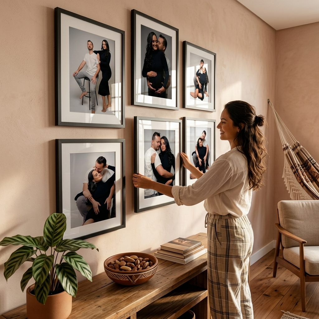 Kit 6 Quadros Decorativos Com Moldura Fotográfica 15x21cm Com Paspatur Moldura Escolha a Cor e Modelo em Oferta na Shopee