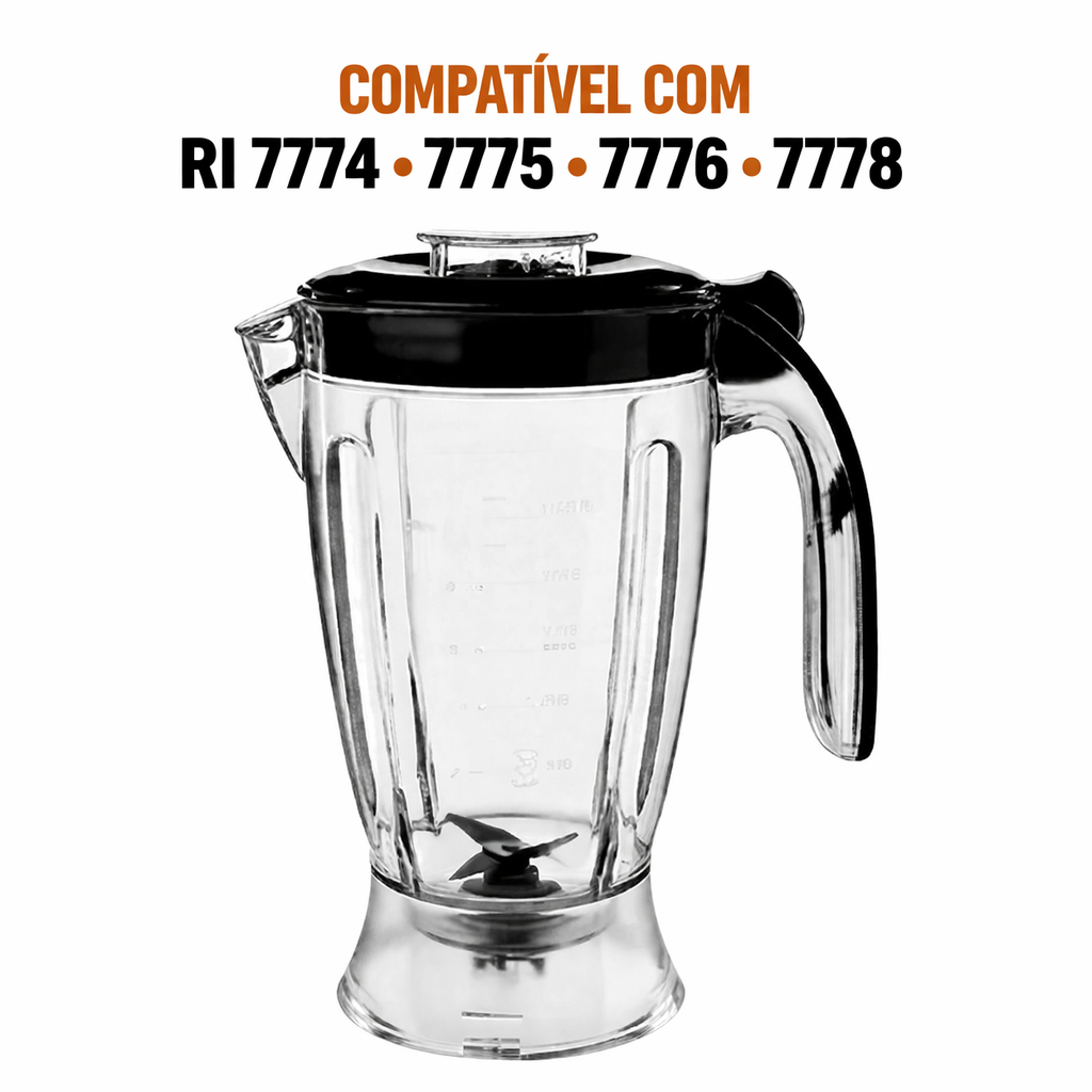 Copo Jarra Liquidificador Walita Revolution Ellite RI7771/ RI7774/RI7775/ RI7776/RI7778