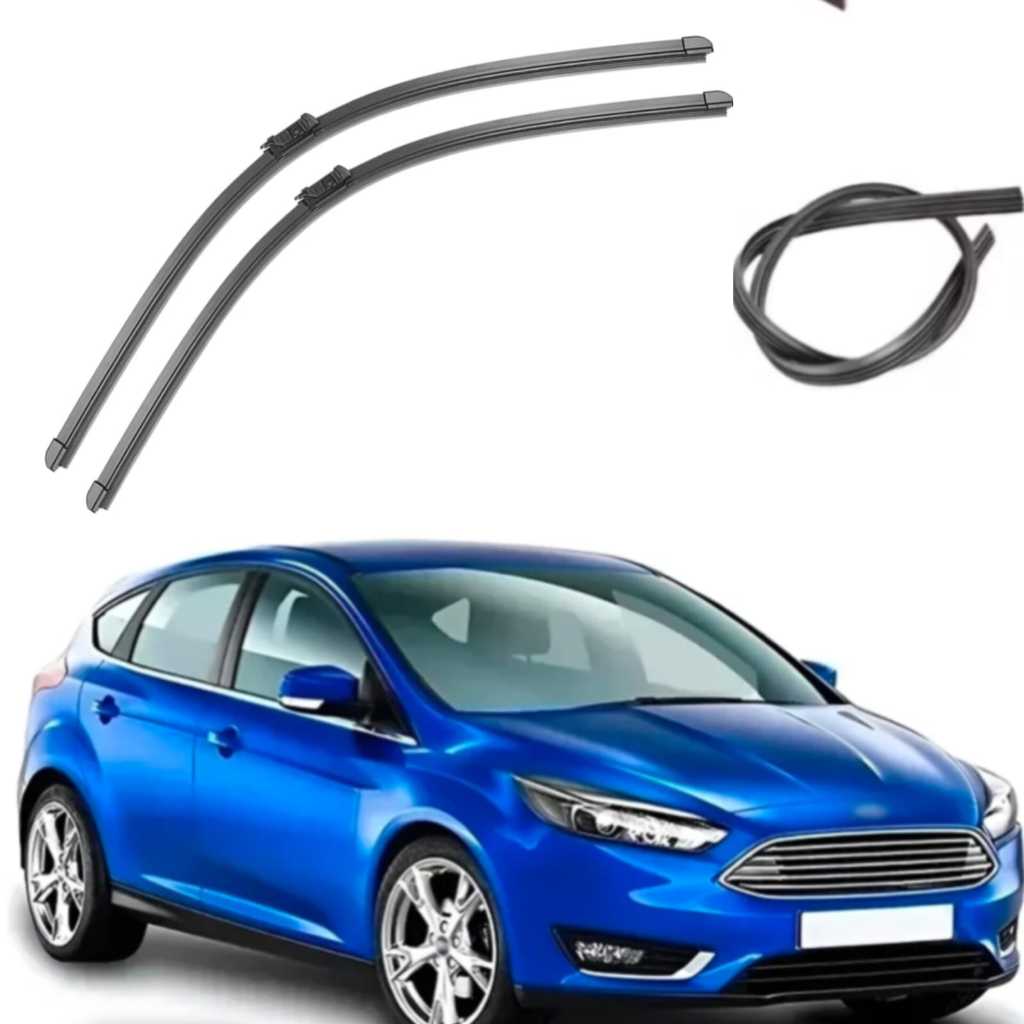 kit Dianteiro Traseiro Palheta Limpador Para-brisa Silicone Ford Focus 2014 2015 2016 2017 2018 2019