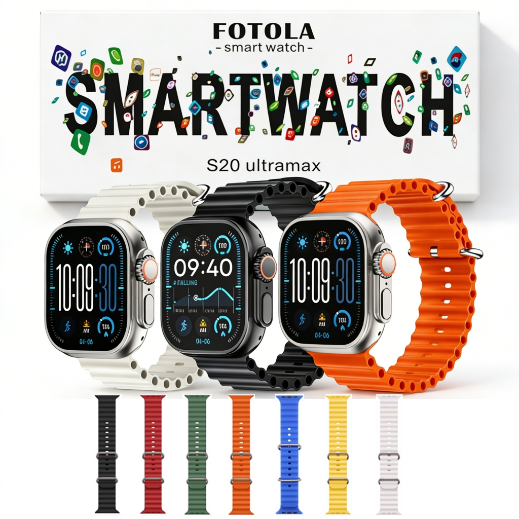 Novo Relógio Smartwatch A20PRO,S20Ultra 7 em 1Alças 49mm Tela de Toque Completo Esporte Smartwatch — R$ 46,99 em Shopee