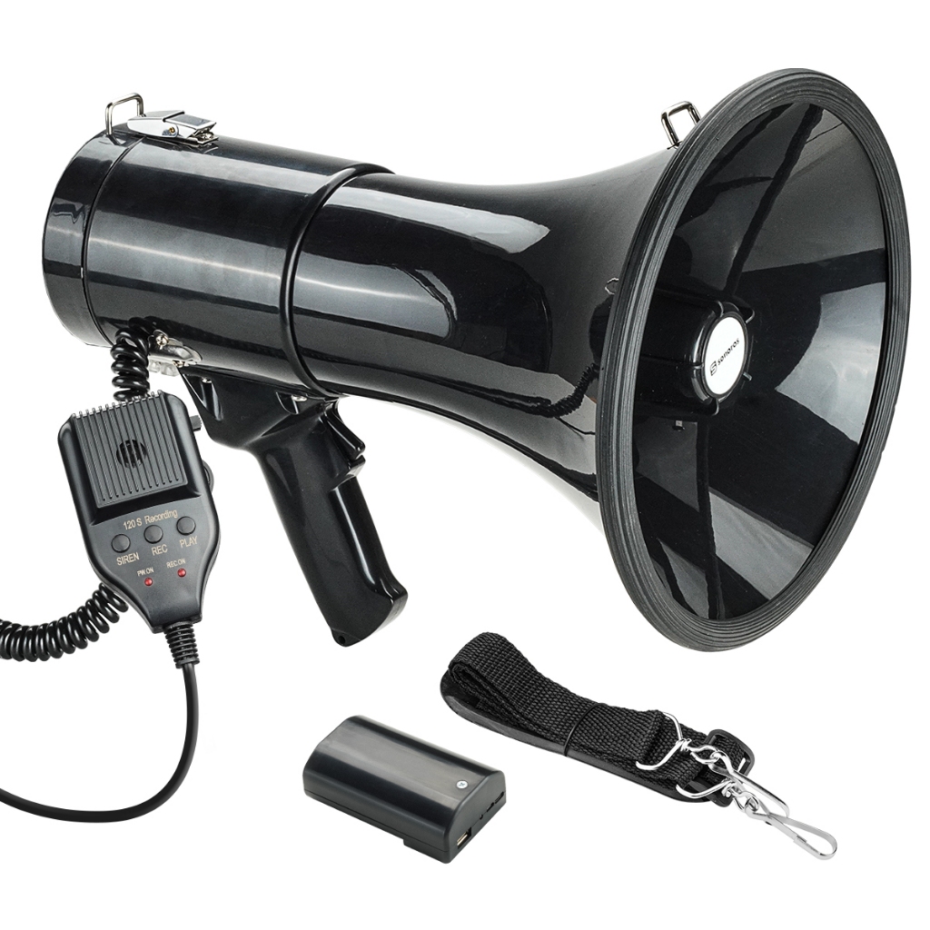 Megafone de Mão Bluetooth USB Mp3 Recarregável Microfone Sirene Gravação Sr-66 Sonoros — R$ 149,76 em Shopee