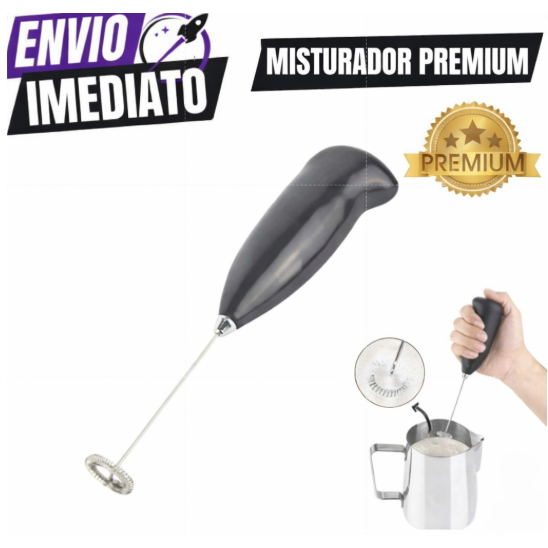 Misturador de Bebidas Mixer Batedor Inox Chá Café Milkshake Multiuso Misturador Batedor Portátil