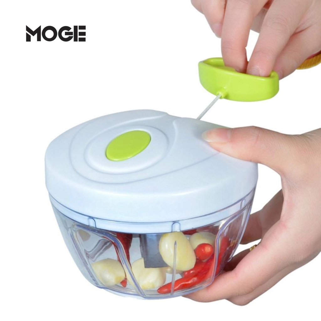 Mini Triturador Manual SRQ-002 | Processador de Alimentos | Puxa Corda | Compacto