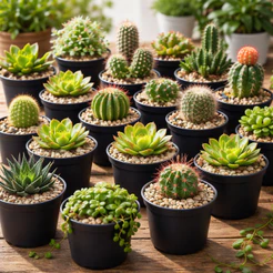 Kit Mini Vaso Pote Decorativo 150ml Plástico N7 Preto Para Plantas e Flores Lembrancinha