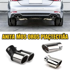 Tubo De Escape Para Carro Com Ponta De Aço Inoxidável E Silenciador Automático