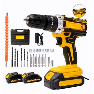 Parafusadeira Furadeira E Chave De Impacto A Bateria 12V 48V Kit Com Bateria Maleta E Ace…