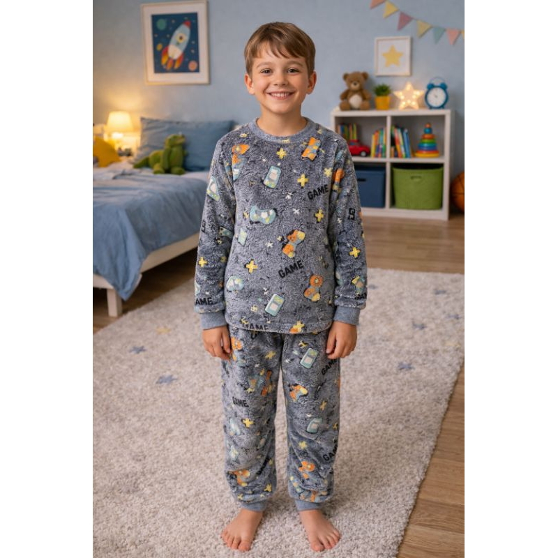 Pijama infantil de Flecce quentinho conforto e aconchego que seu pequeno merece.
