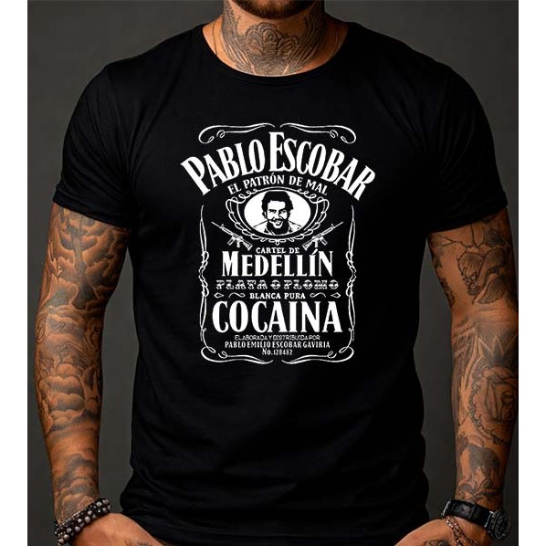 Camiseta Camisa Blusa Pablo Escobar Narcotraficante Colombia Lançamento Premium 100% Algodão Maculino e Feminino