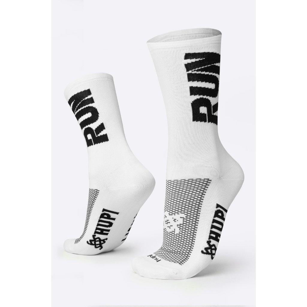 Meia HUPI Run Branco/Preto