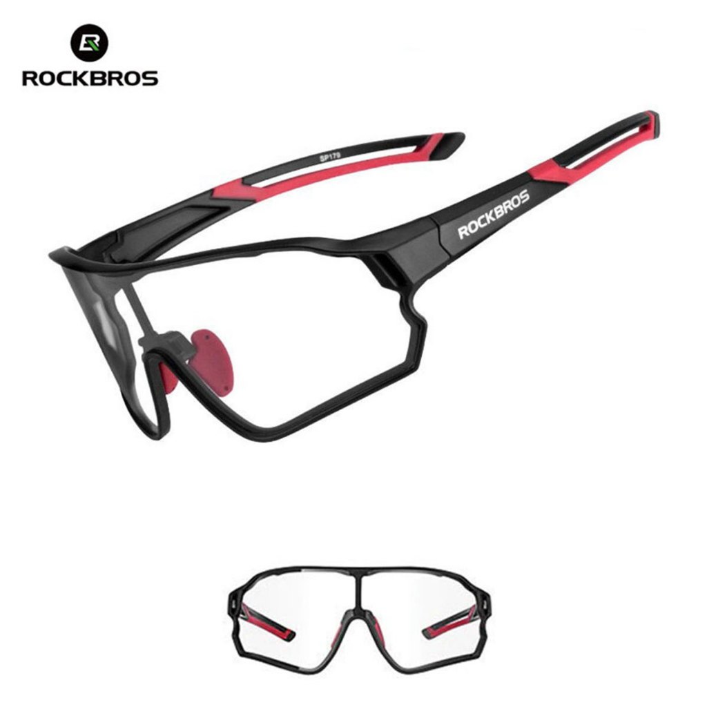 Armação Sem Lente do Óculos de Ciclismo Preto/Vermelho 10135 Rockbros