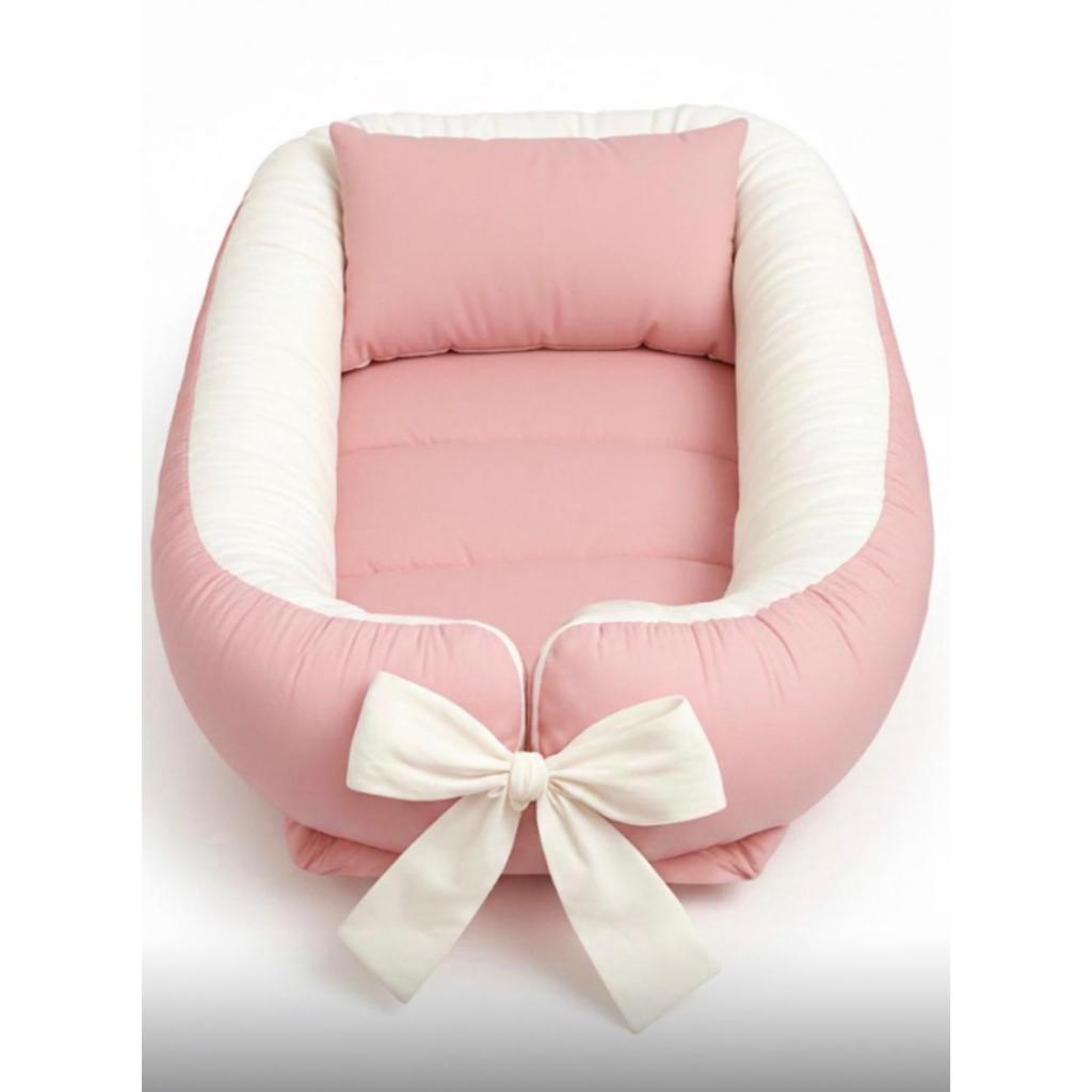 Ninho Redutor de Berço Para Bebê Com Travesseiro  Confortável  e Macio Com Zíper