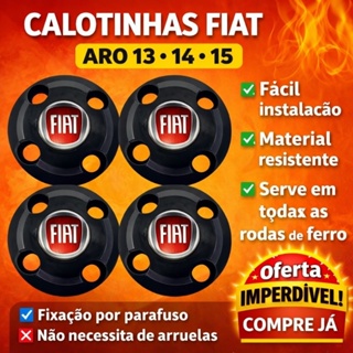 Jogo Calotinhas Centrais Compativel Com Aro 13 14 15 Uno Palio Punto em Oferta na Shopee
