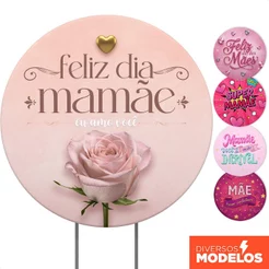 Painel Redondo Decoração Dia das Mães Sublimado Em tecido 1,50m Com Elástico