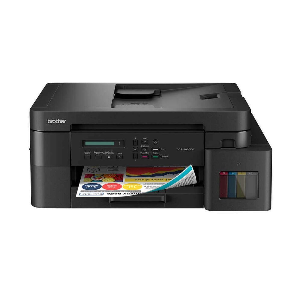 Impressora Multifuncional Brother DCP-T830DW Tanque de Tinta Preto 127V
