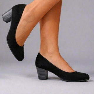 Sapato Feminino Scarpin Salto Baixo Social Agatha Clássico Elegância Conforto em Oferta na Shopee