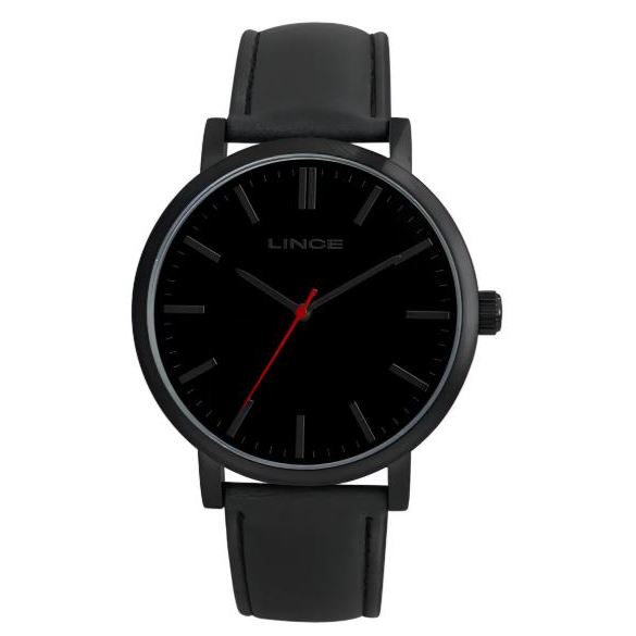 Relogio Lince Masculino Mrc4425l P1px Preto Couro Analógico