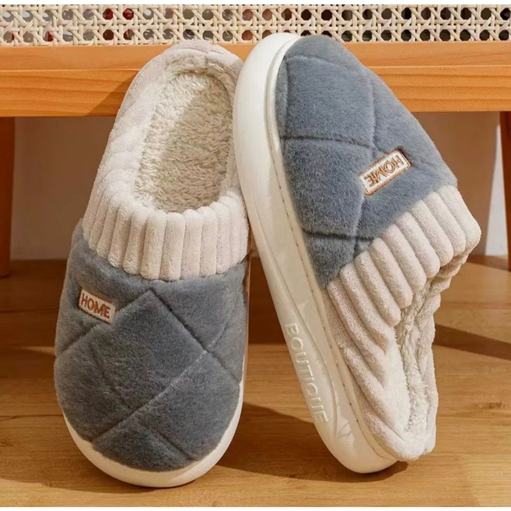 Pantufa Cozy Mix – Chinelo de Quarto com Punho Canelado e Solado Plataforma Soft LU4440
