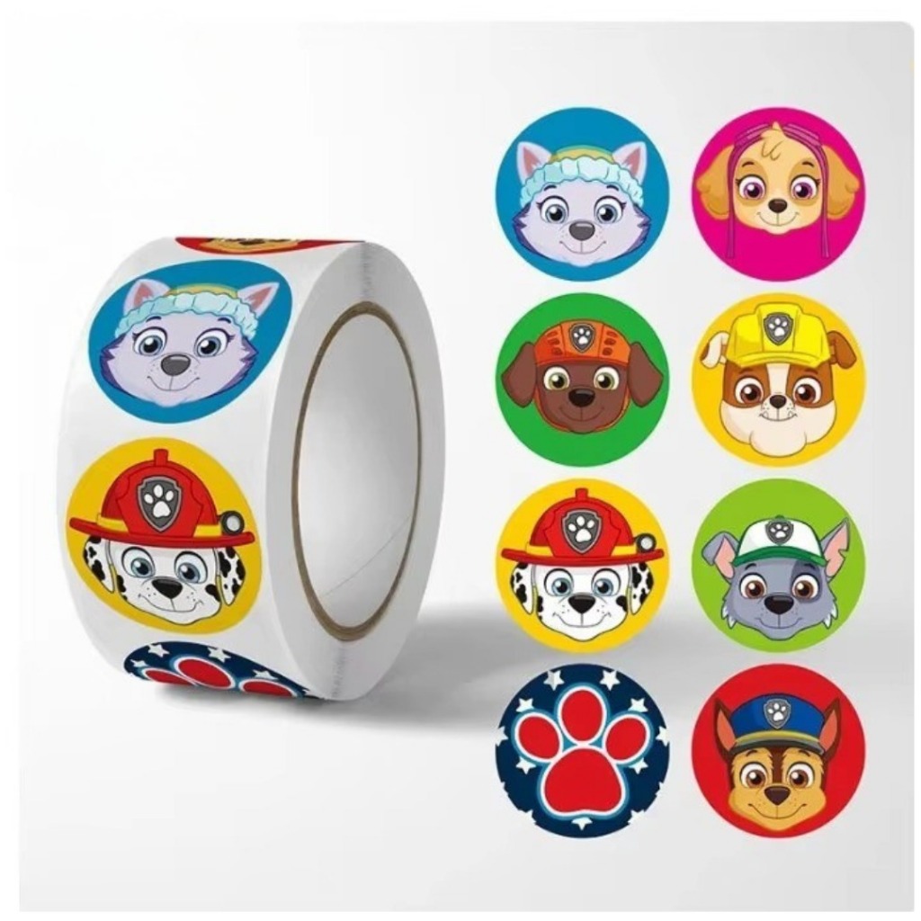 Kit 128 Adesivos Cachorrinhos 8 Modelos Skye Chase Infantil Lembrancinha Festa Pow Patrol Patrulha