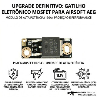 KIT 2 PEÇAS - Módulo MOSFET 160A PWM Alta Potência Placa Controle Eletrônico Interruptor Gatilho | Envio Brasil
