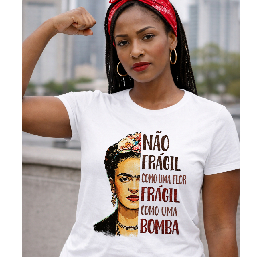 Camiseta Blusa feminina  FRIDA kahlo MULHER EMPODERAMENTO FEMININO, feminista MINIMALISTA PLUS SIZE