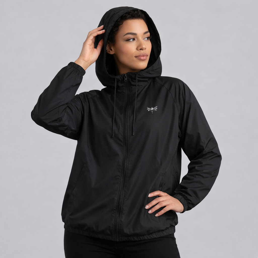 Jaqueta Corta Vento Feminino Gola Alta Semi Forrado Repelente a Agua P ao G1