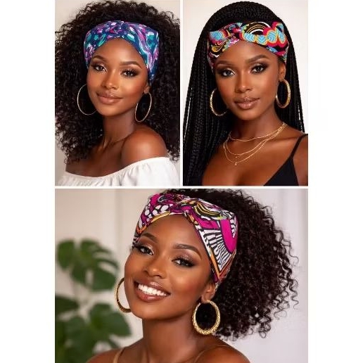 FAIXA PARA CABELO ,TURBANTE ESTAMPAS AFRICANAS, TECIDO POLIÉSTER ,ACESSÓRIOS PARA CABELO HEADBAND