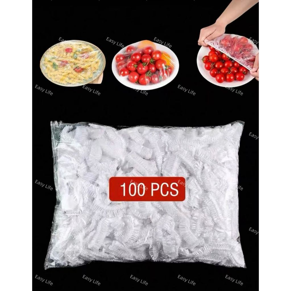 Imagem Tampas De Plástico Descartável Com 100 Peças Para Alimento